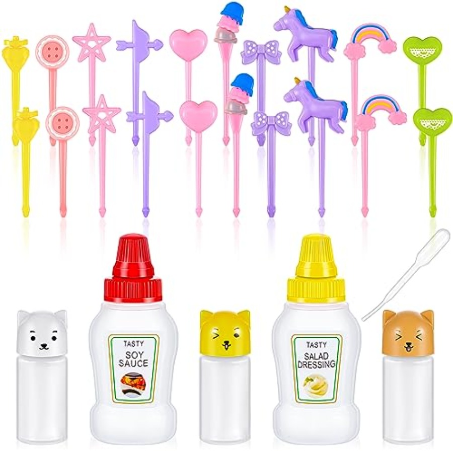 Sauce Squeeze Bottle - 26개 도시락용 간장통, 5개 미니 양념