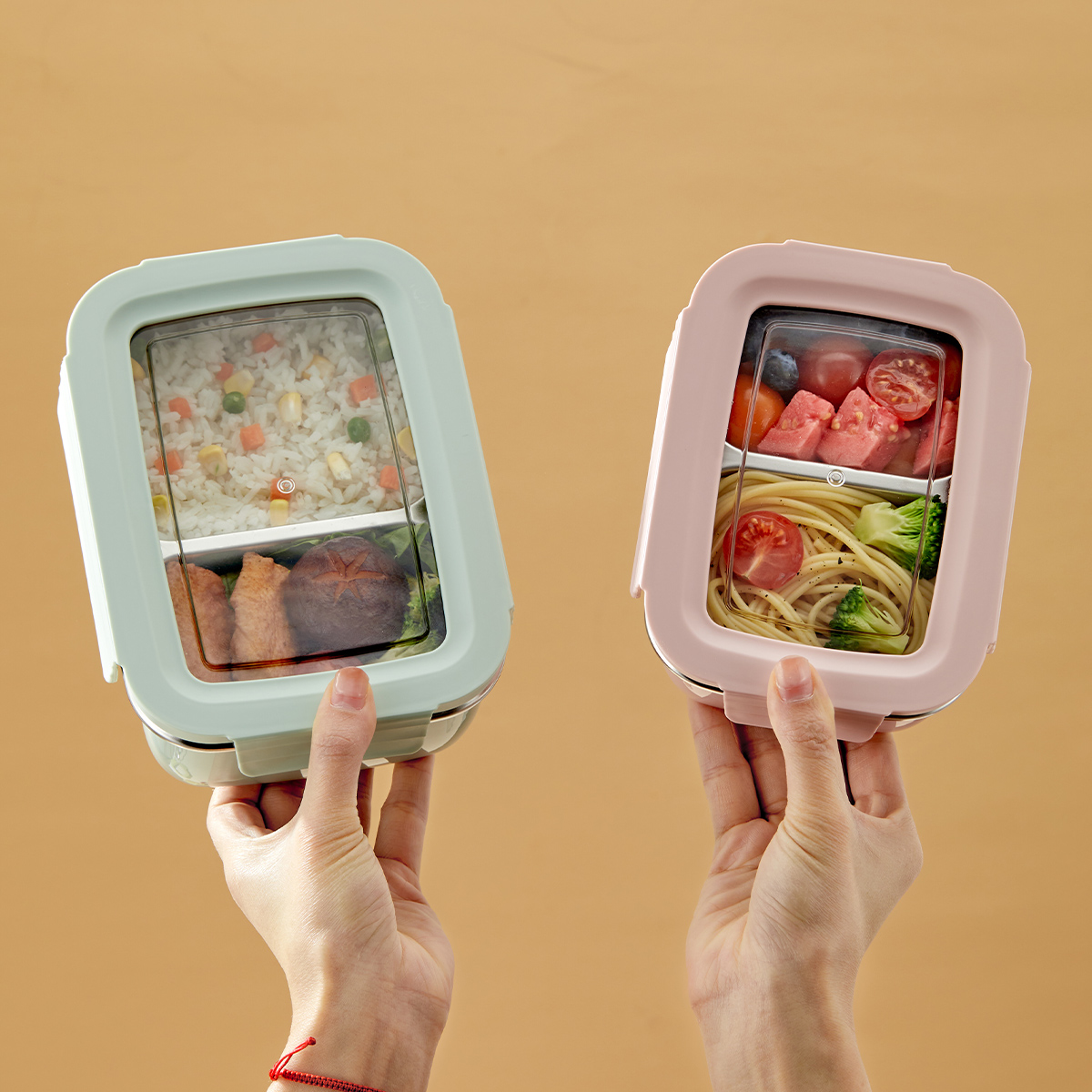 Meal Prep Microwave - 전자레인지용 304 스테인리스 스틸 칸막이 도시락,