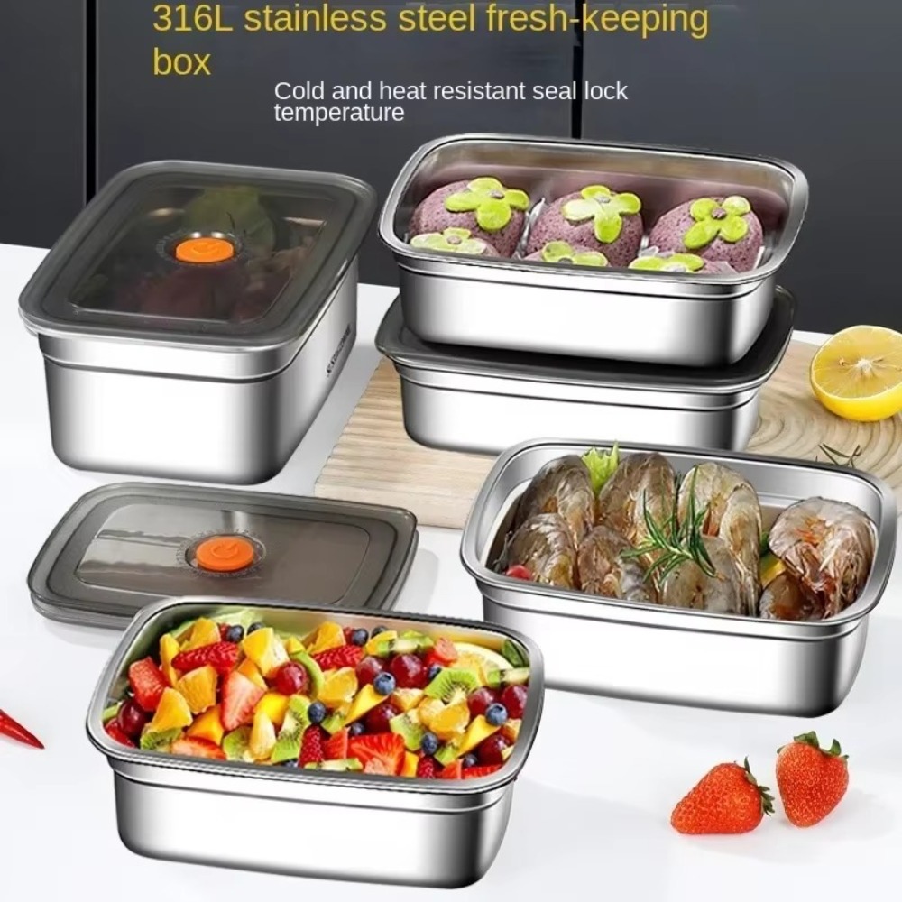 Meal Prep Microwave - 스테인레스 스틸 캠핑 도시락 상자 누출