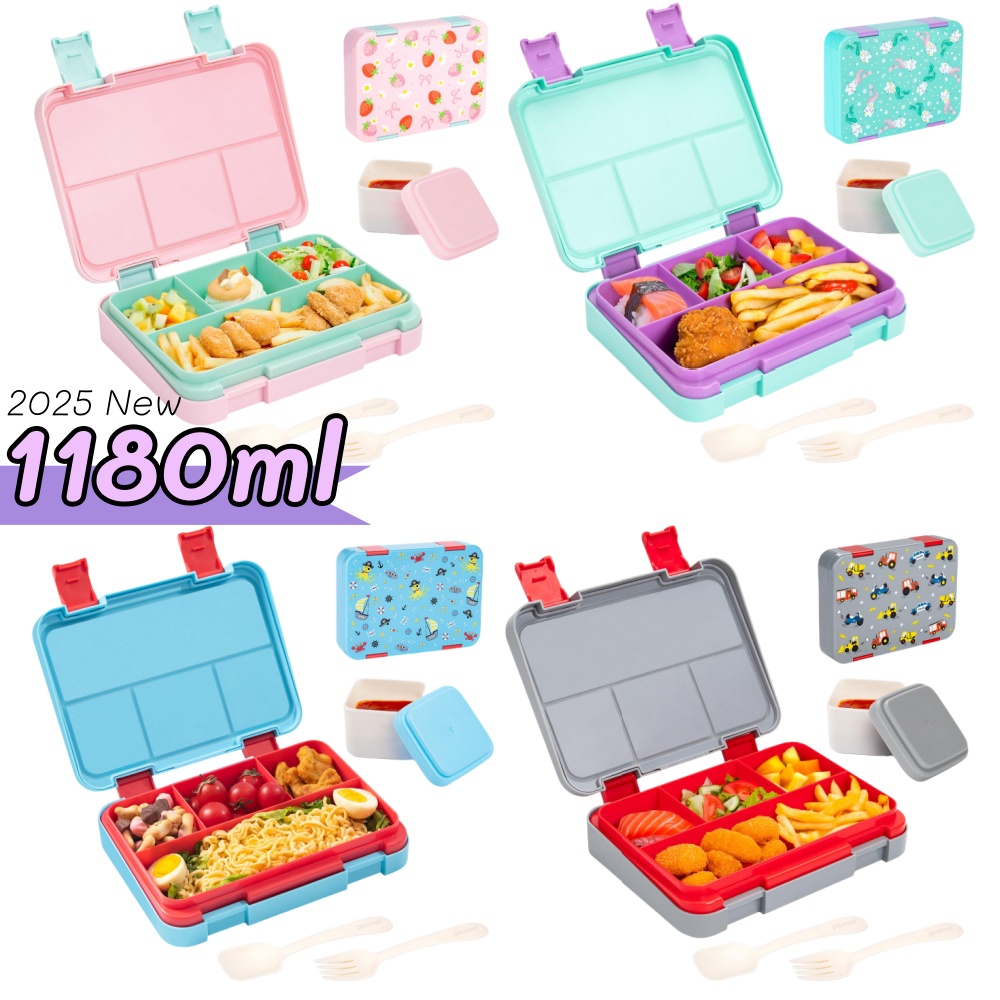 Meal Prep For Office - 40온스 만화 패턴 도시락 세트, 새지