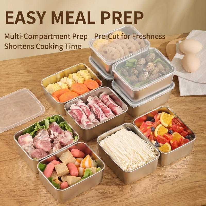 Meal Prep For Office - 스테인리스 스틸 식품 보관 용기 세트