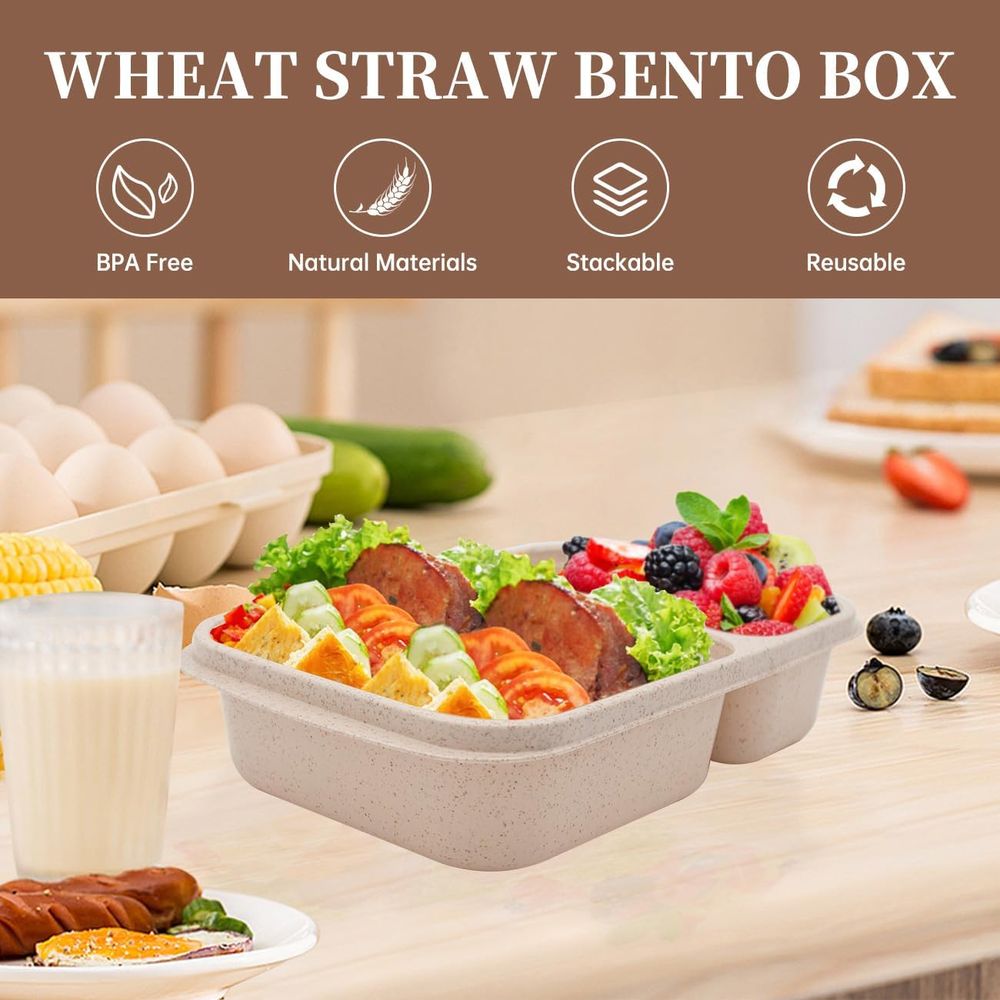 4팩 도시락 세트, 2칸 식사 준비용 용기(뚜껑 포함) - Meal Prep Microwave 리뷰 및 가격