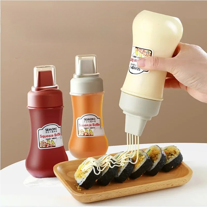 5홀 조미료 짜는 병, 마요네즈, 꿀 등을 위한 노즐이 - Sauce Squeeze Bottle 리뷰 및 가격