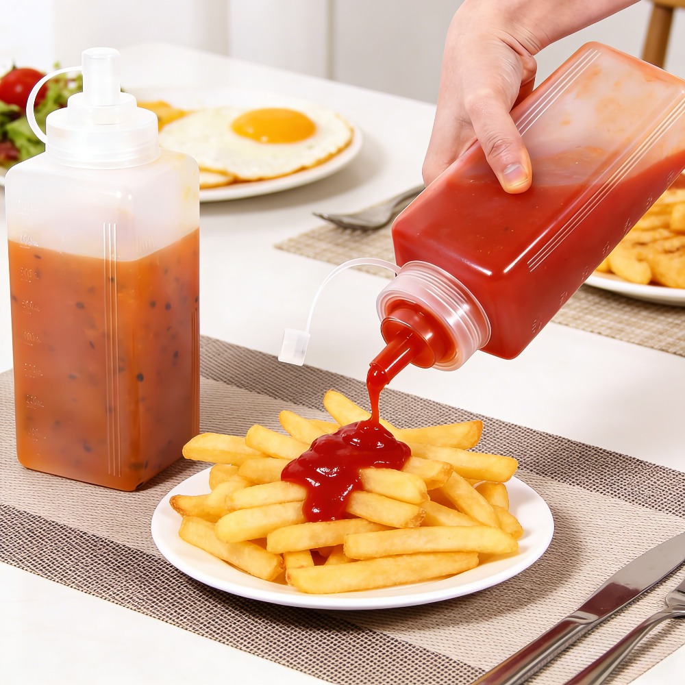 1000ML 스퀴즈 소스병 및 뚜껑, 대구경 플라스틱  - Sauce Squeeze Bottle 리뷰 및 가격