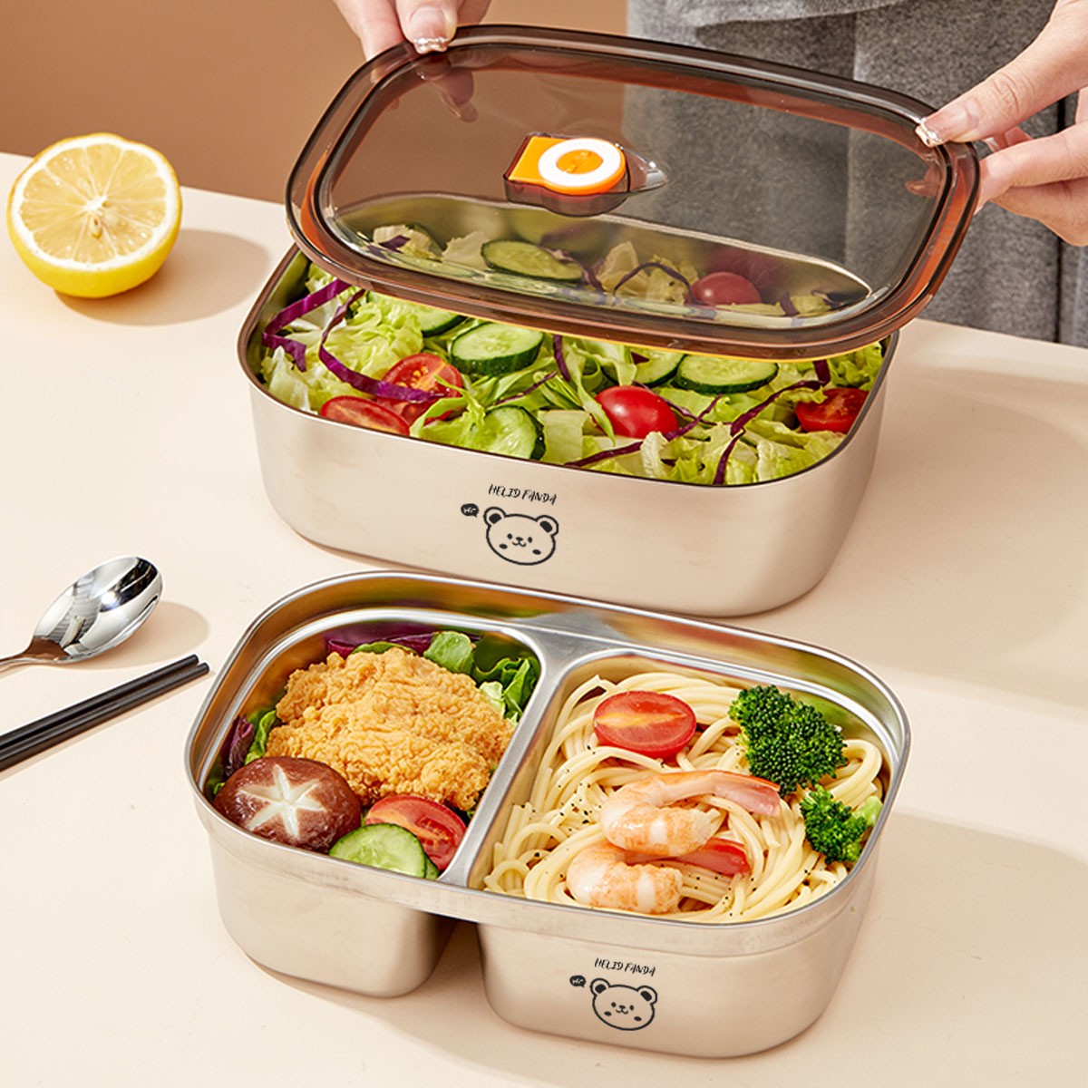 휴대용 304 스테인레스 스틸 도시락 전자레인지 가열  - Meal Prep Microwave 리뷰 및 가격