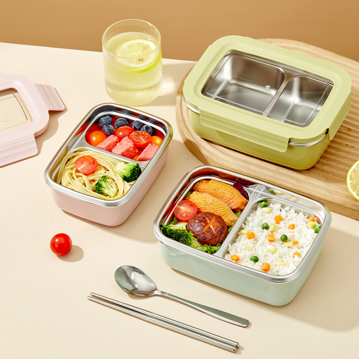 전자레인지용 304 스테인리스 스틸 칸막이 도시락, 쌓 - Meal Prep Microwave 리뷰 및 가격