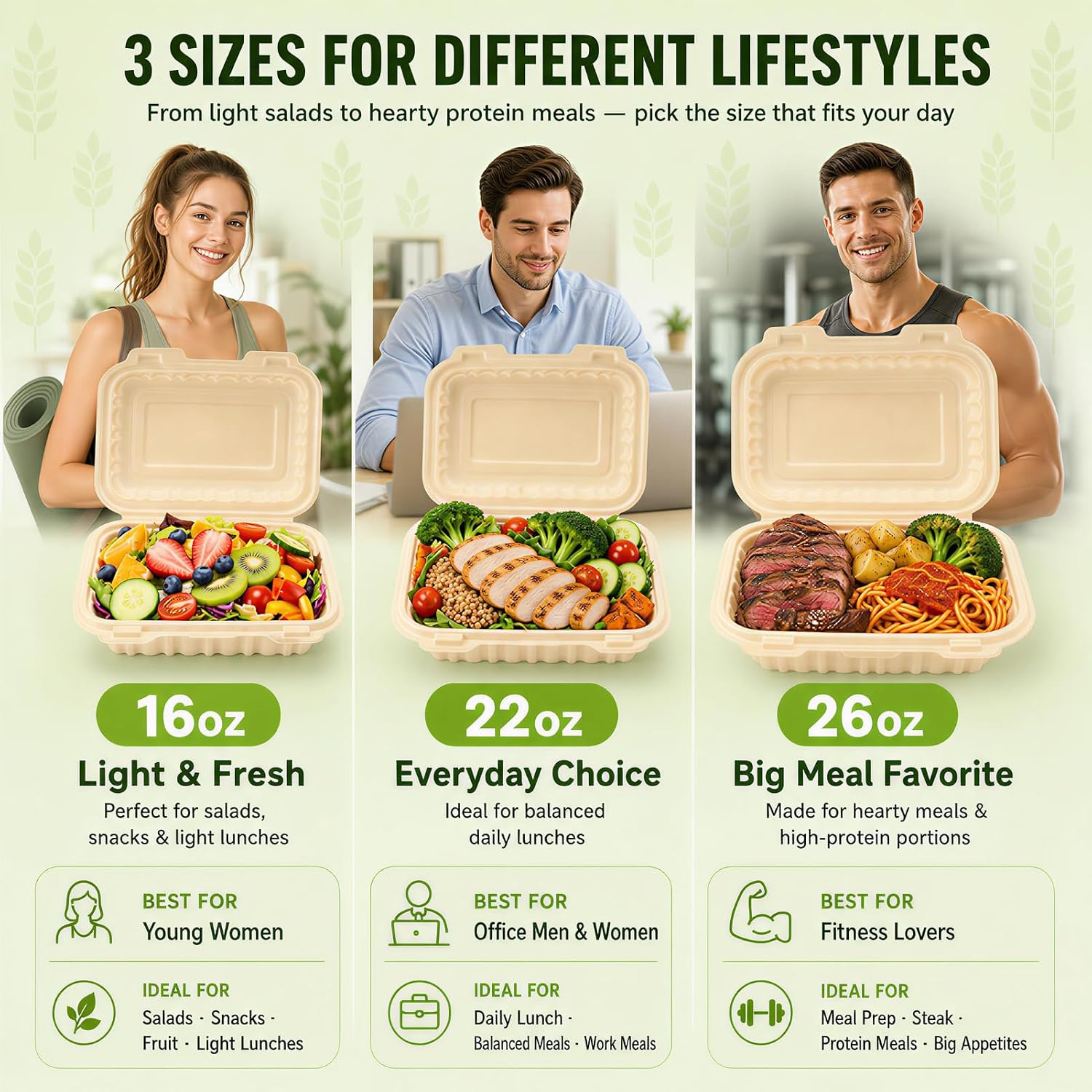 50개입 16온스 조개껍질 모양 테이크아웃 용기, 천연 - Meal Prep Microwave 리뷰 및 가격