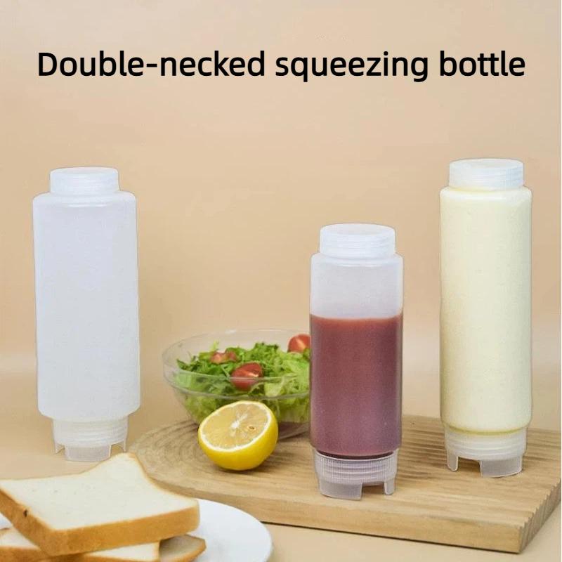 플라스틱 역방향 이중 입구 소스병, 누수 방지, 간편  - Sauce Squeeze Bottle 리뷰 및 가격