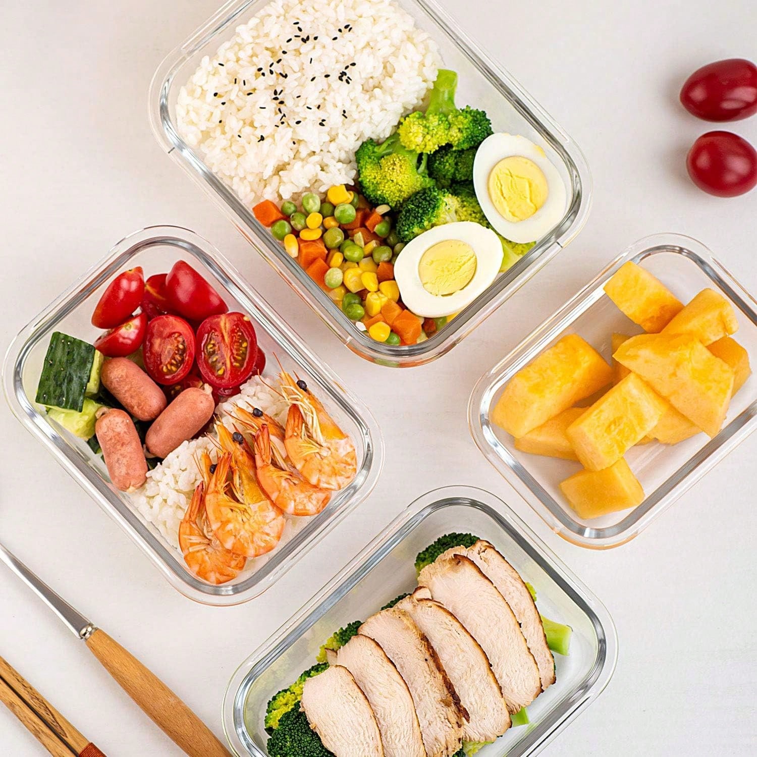 10팩 유리 밀프렙 용기, 뚜껑이 있는 밀폐형 식품 보 - Meal Prep Microwave 리뷰 및 가격