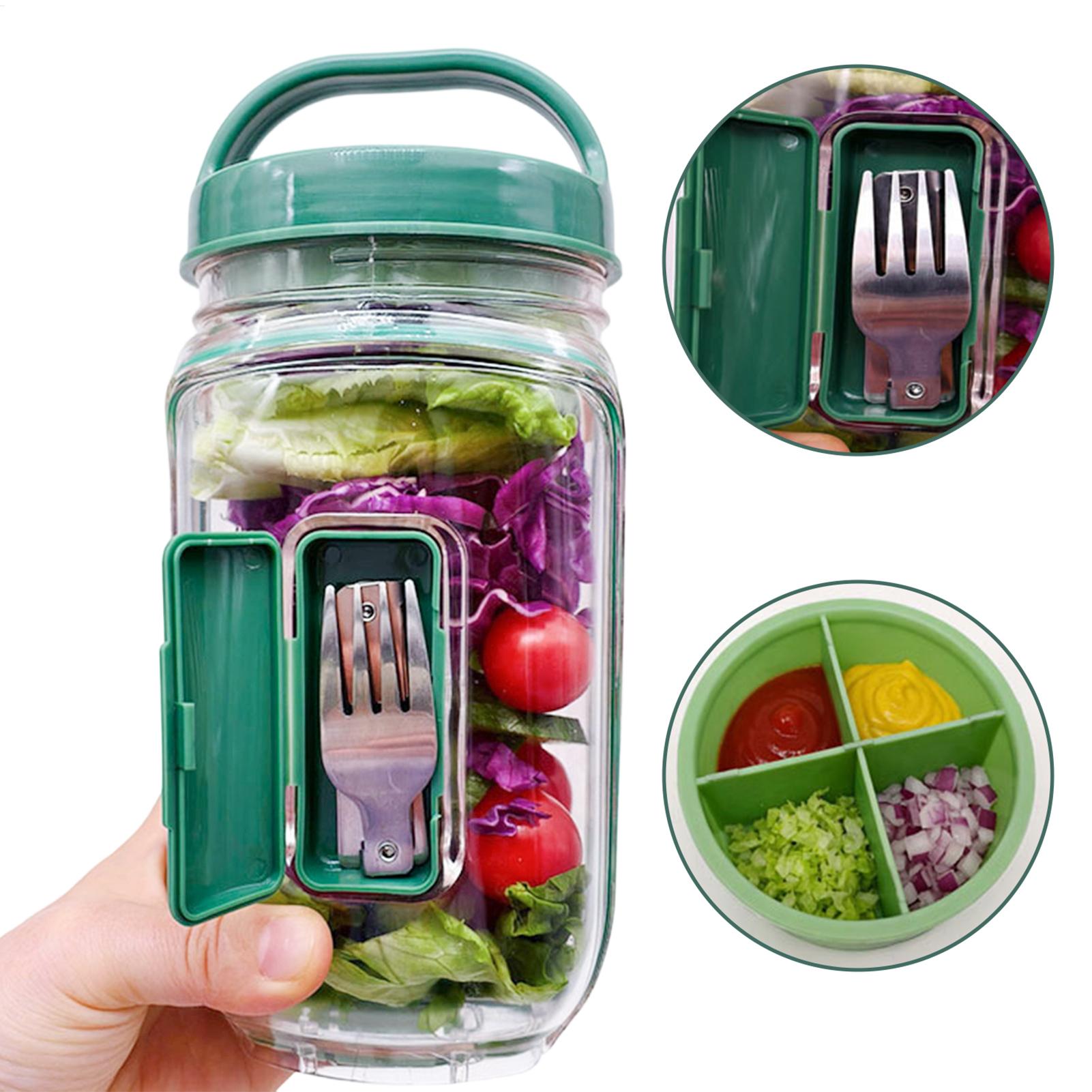 1000ml 누수 방지 샐러드 용기, 측면 개방형 샐러 - Meal Prep For Office 리뷰 및 가격