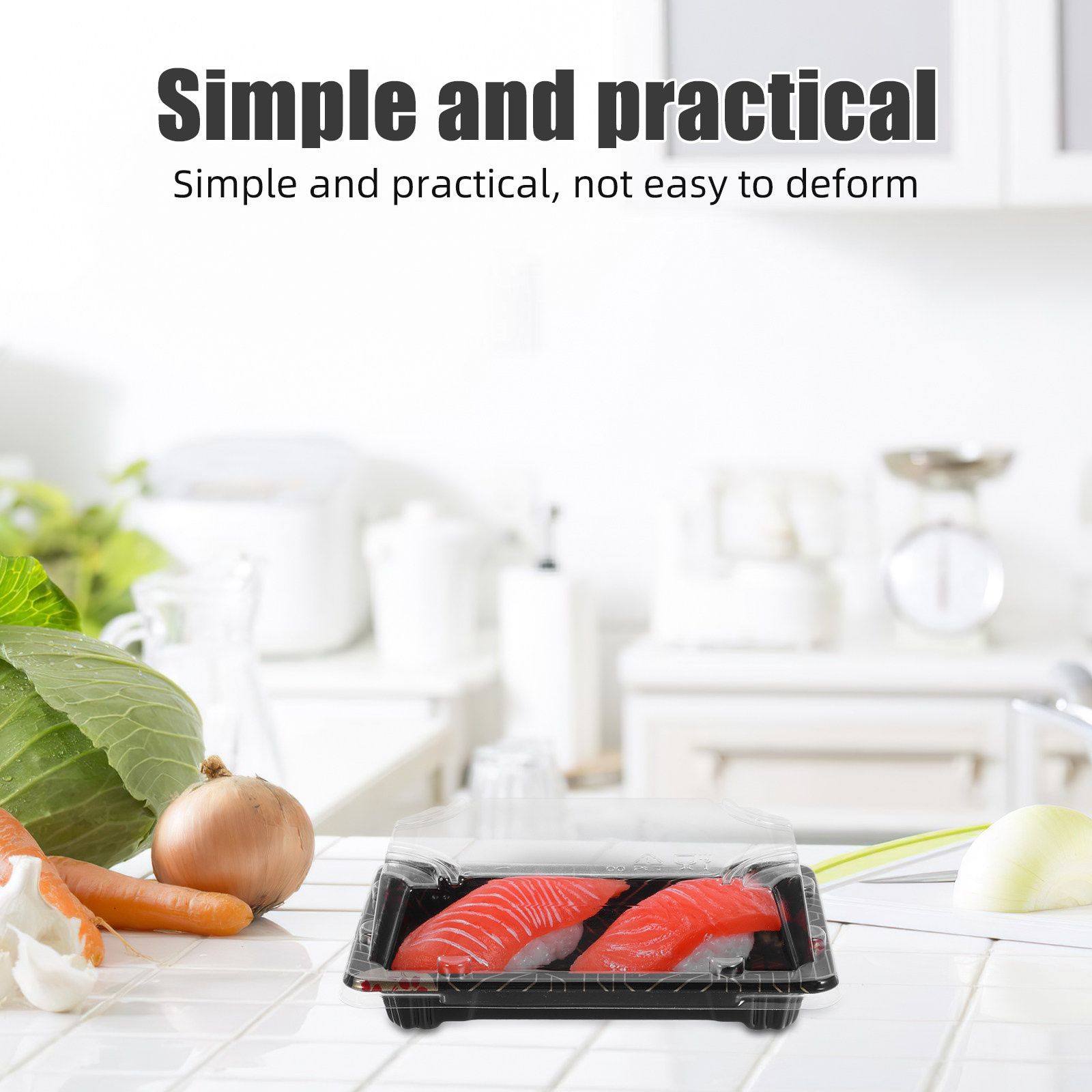 50Pcs 일본식 스시 용기(투명 뚜껑 포함) 스시 사 - Meal Prep For Office 리뷰 및 가격