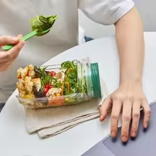 측면 개구부가 있는 휴대용 샐러드 용기, 드레싱 컵,  - Meal Prep For Office 리뷰 및 가격
