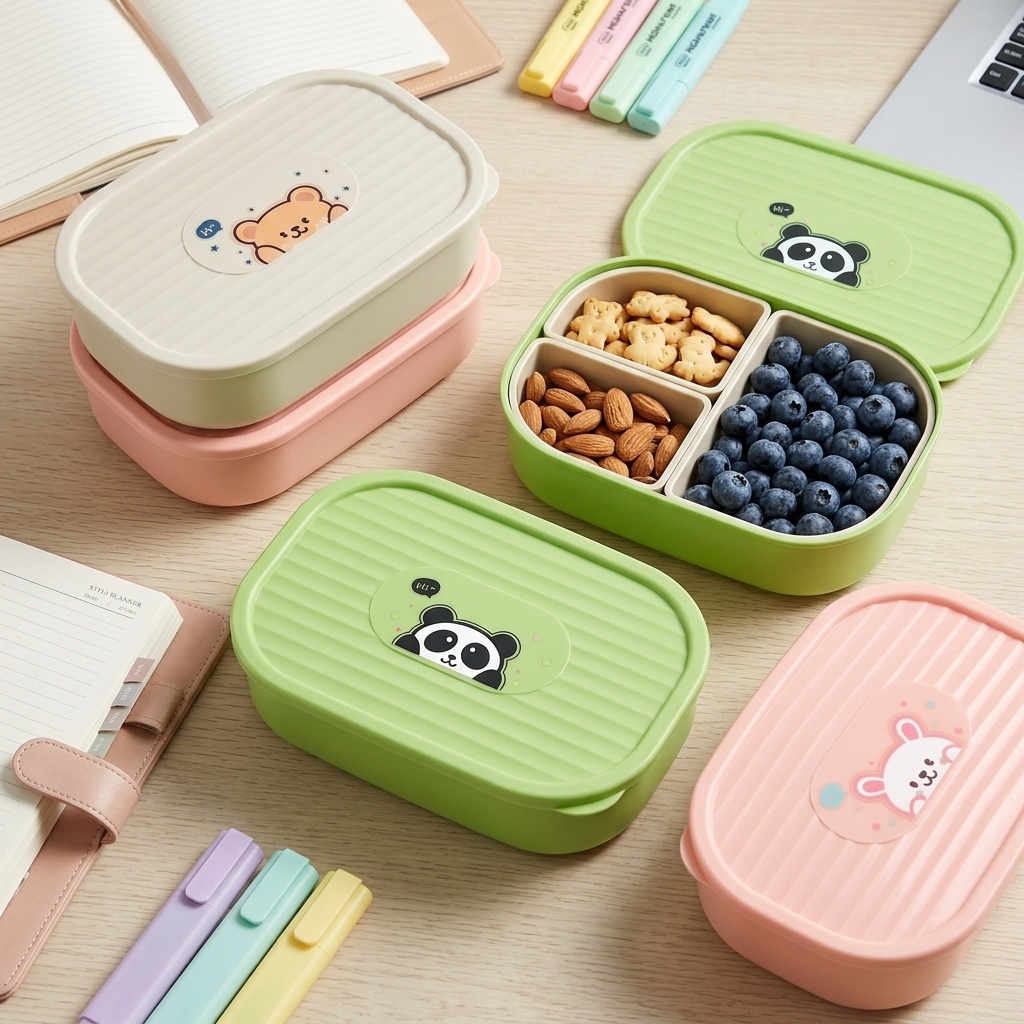 귀여운 플라스틱 분리형 도시락통 어린이 학생 휴대용 밀 - Meal Prep Microwave 리뷰 및 가격