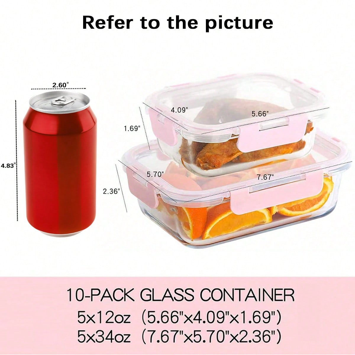 10개 세트 유리 식품 보관 용기, 모던한 투명 디자인 - Meal Prep For Office 리뷰 및 가격